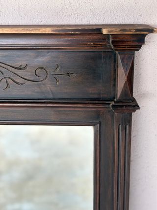 Espejo antiguo madera tallada