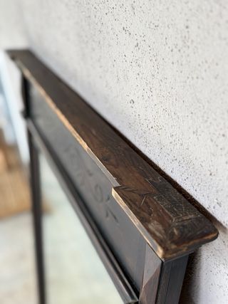 Espejo antiguo madera tallada