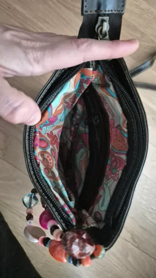 Bolso bandolera piel auténtica hecho a mano