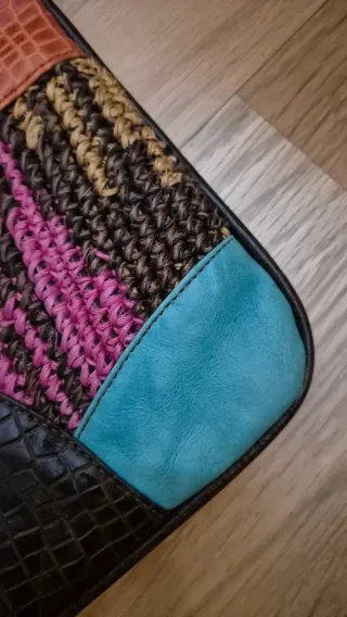 Bolso bandolera piel auténtica hecho a mano