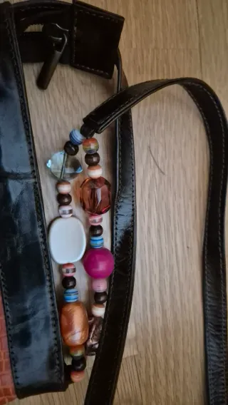Bolso bandolera piel auténtica hecho a mano