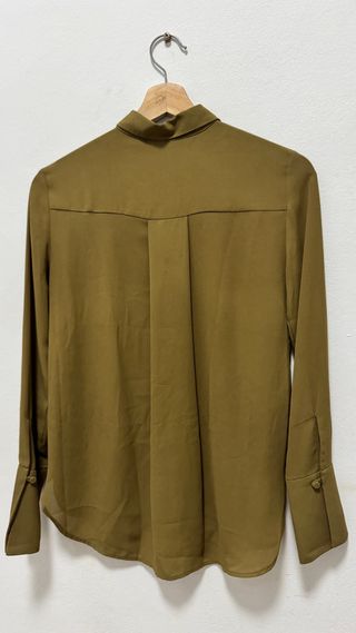 Camisa Mango Verde Oliva Talla XS Mujer