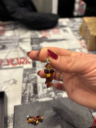 Pendientes Ámbar Báltico Multicolor Plata