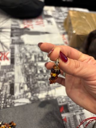 Pendientes Ámbar Báltico Multicolor Plata