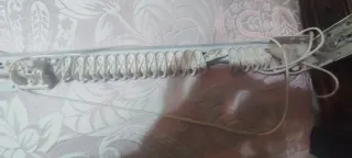 Tenda lino ricamata a mano