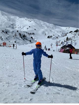 Mono de nieve infantil azul