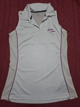 Polo Asics Padel sin mangas blanco