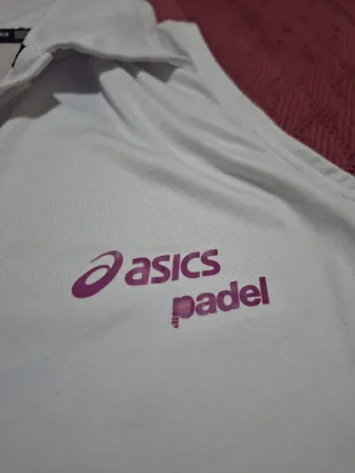 Polo Asics Padel sin mangas blanco