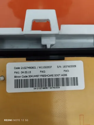 Placa electrónica y fuente alimentación lavadora