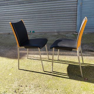 2 Sillas Modernas Madera y Metal