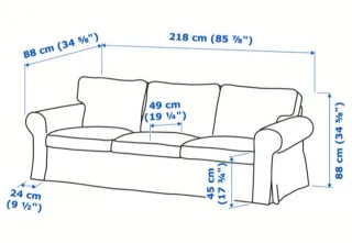 Sofá 3 plazas Ikea Erktop beige