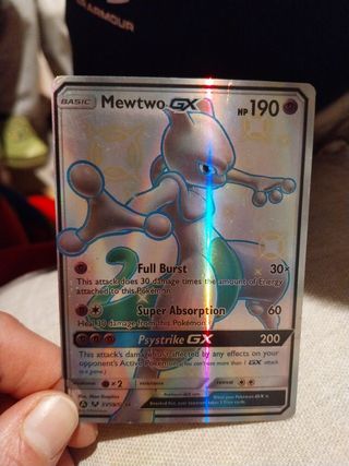 Carta Pokémon Mewtwo GX Shiny 190 HP