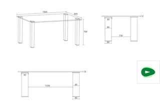Tavolo da Pranzo in Cristallo e Acciaio Inox El Corte Inglés