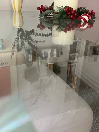 Tavolo da Pranzo in Cristallo e Acciaio Inox El Corte Inglés