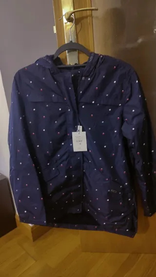 Chubasquero Azul T15-16 Estampado Nuevo