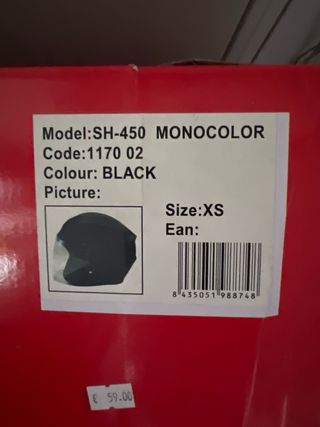 Casco Shiro SH-450 Negro Talla M/S/XS