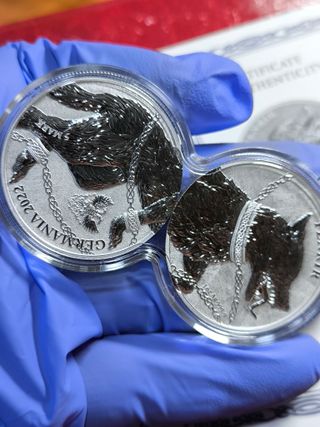 2 Monedas 1 Onza LOBO FENRIR Germania Mint