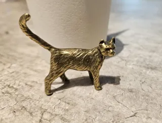 Statuetta gatto in ottone