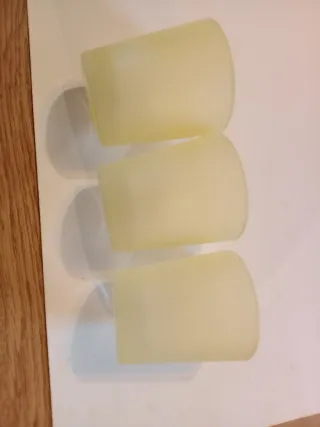 3 Copos Amarelos Foscos