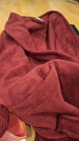 Conjunto Albornoz y Zapatillas Navideñas