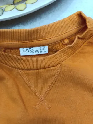 Felpa OVS ragazzo arancione 14/15 anni