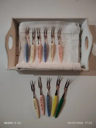 Mini Tenedores Vintage Fiesta Retro (Set de 6)