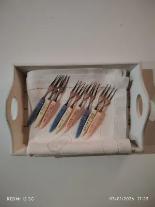 Mini Tenedores Vintage Fiesta Retro (Set de 6)