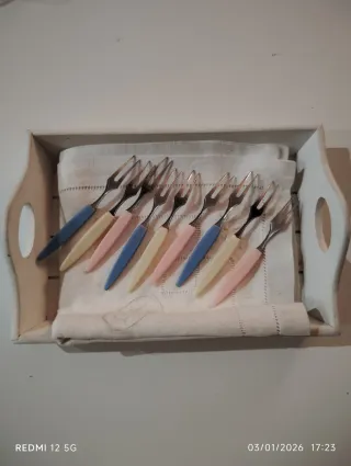 Mini Tenedores Vintage Fiesta Retro (Set de 6)