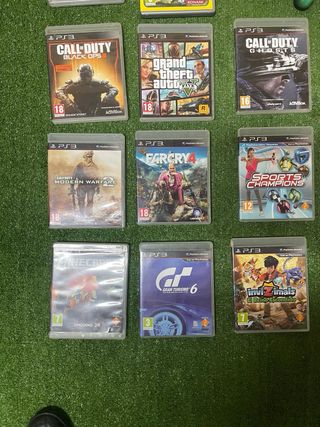 PS3 + 2 Mandos + 18 Juegos+ Base Carga + 3Joystick