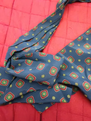 Foulard uomo fantasia blu e rosso
