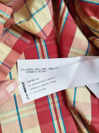 Camisa Zara nueva cuadros roja y amarilla camicia