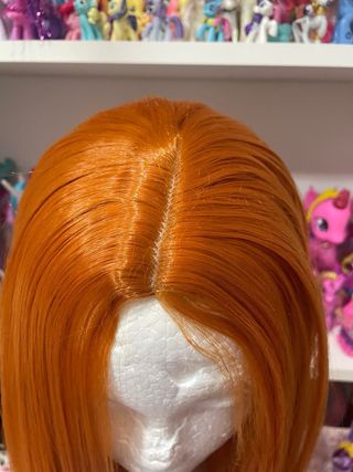 Peluca naranja larga