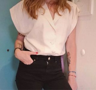 Camisa vintage hombreras