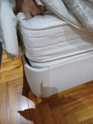 Canapé blanco 120x190cm + Colchón