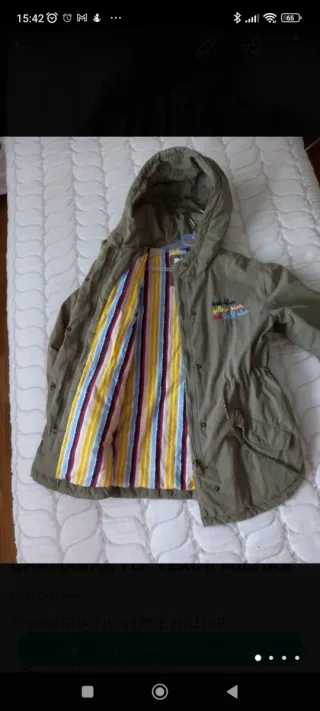 Chamarra Verde Militar Talla 11