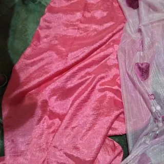 Visillos cortinas rosa