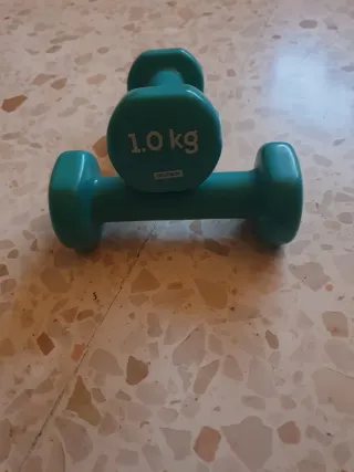 Pesas verdes 1kg (Decathlon)