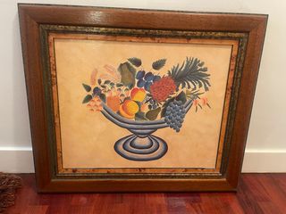 Cuadro vintage frutero pintado a mano