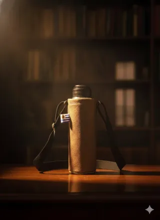 Portatermo. Bandera para tomar mate, Argentina /Ur