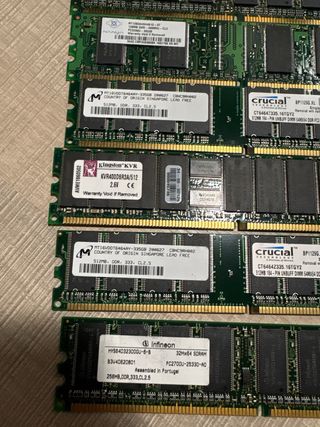 Lote Memoria RAM Antigua DDR / DDR2