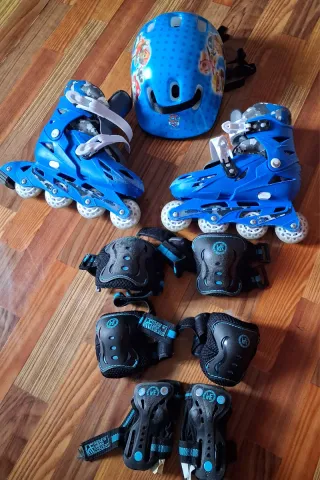 Kit Patines y protecciones infantiles 6-8 años