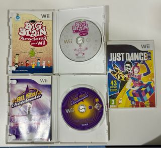 Pack 3 Juegos Wii: Just Dance, Big Brain, All Star