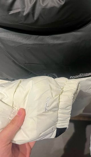 Abrigo Plumífero Blanco Talla L