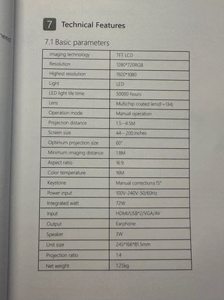 Proyector Vamvo L4200
