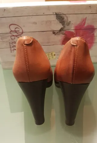 Zapatos de tacón Abril color avellana