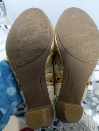 Sandalias Pitillos Beige Multicolor