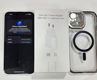 iPhone 13 Pro Max Plata + Cargador