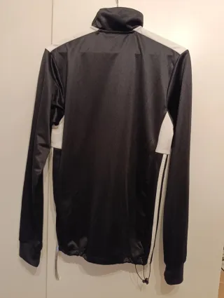 Sudadera Adidas media cremallera negra y blanca