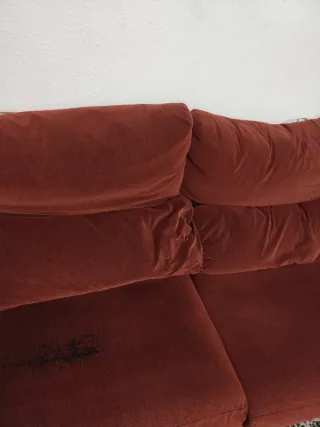 2 Sofás de tela rojos 2x0,91 1,60x0,91