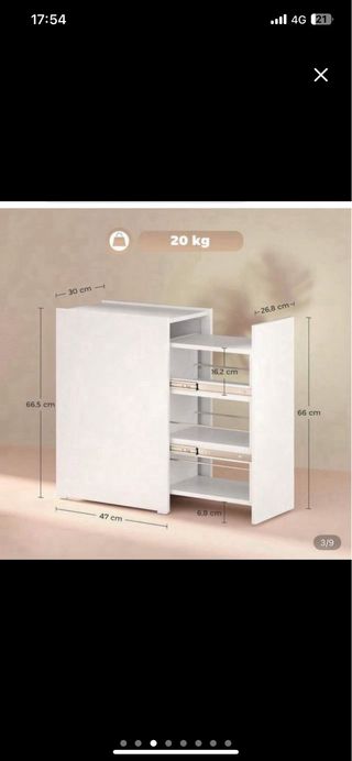 Mueble auxiliar blanco